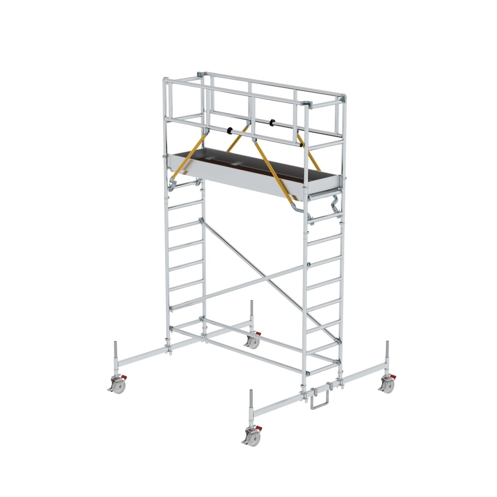 Produktabbildung: Munk Rollgerüst SG 0,75 x 2,45 m mit Fahrbalken Plattformhöhe 3,26 m