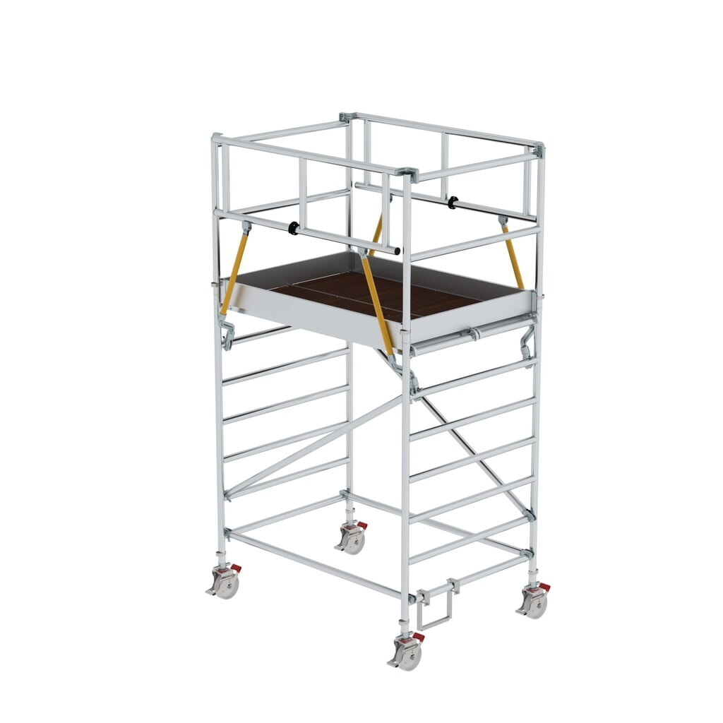 Munk Rollgerüst SG 1,35 x 1,80 m mit Doppel-Plattform Plattformhöhe 2,51 m Produktabbildung: Munk Rollgerüst SG 1,35 x 1,80 m mit Doppel-Plattform Plattformhöhe 2,51 m