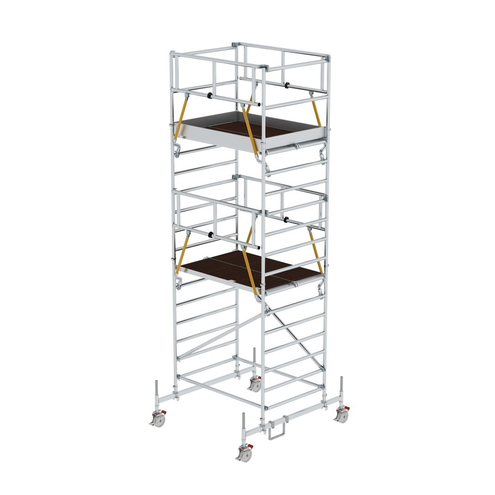 Produktabbildung: Munk Rollgerüst SG 1,35 x 1,80 m mit Fahrbalken & Doppel-Plattform Plattformhöhe 4,66 m