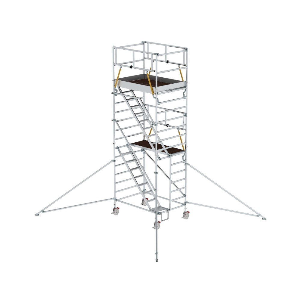Produktabbildung: Munk Rollgerüst SG 1,35 x 1,80 m mit Schrägaufstiegen & Ausleger Plattformhöhe 4,47 m