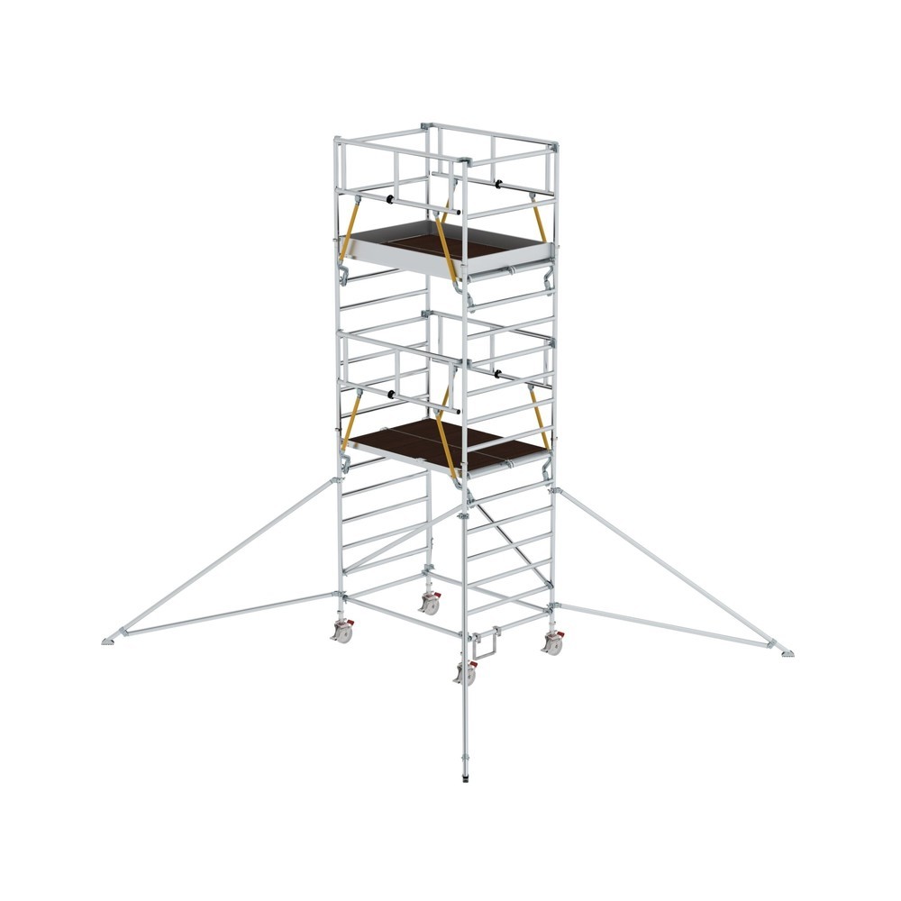 Produktabbildung: Munk Rollgerüst SG 1,35 x 2,45 m mit Ausleger & Doppel-Plattform Plattformhöhe 4,47 m
