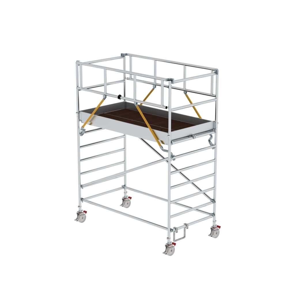 Munk Rollgerüst SG 1,35 x 2,45 m mit Doppel-Plattform Plattformhöhe 2,51 m Produktabbildung: Munk Rollgerüst SG 1,35 x 2,45 m mit Doppel-Plattform Plattformhöhe 2,51 m