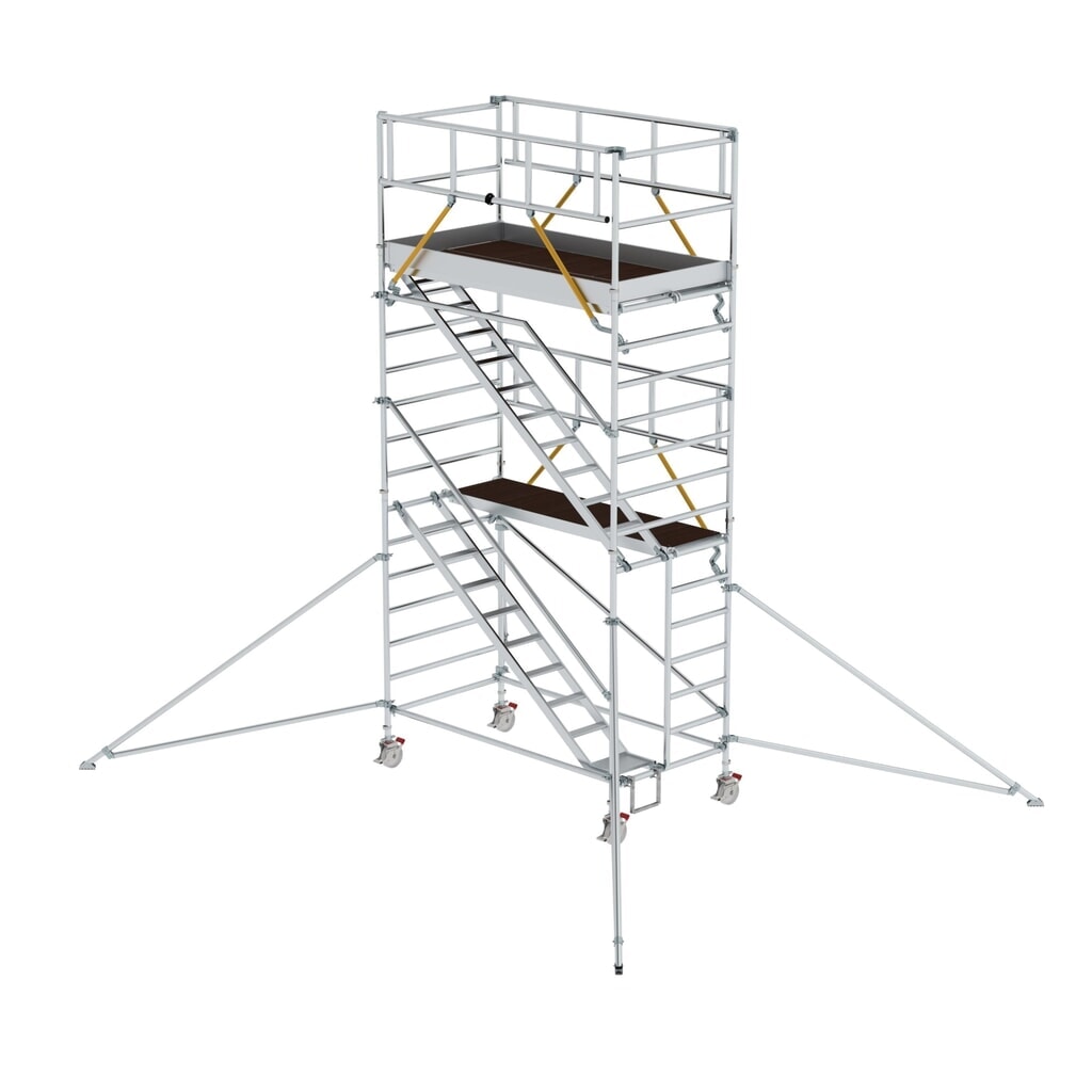 Munk Rollgerüst SG 1,35 x 2,45 m mit Schrägaufstiegen & Ausleger