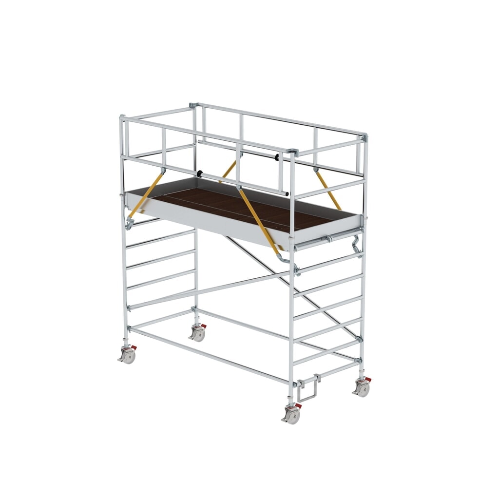 Munk Rollgerüst SG 1,35 x 3,0 m mit Doppel-Plattform Plattformhöhe 2,51 m Produktabbildung: Munk Rollgerüst SG 1,35 x 3,0 m mit Doppel-Plattform Plattformhöhe 2,51 m