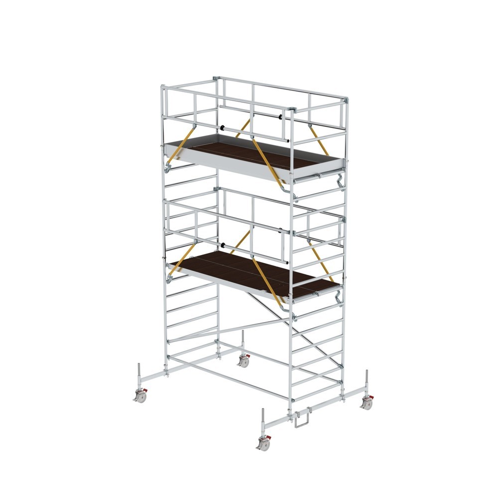 Produktabbildung: Munk Rollgerüst SG 1,35 x 3,0 m mit Fahrbalken und Doppel-Plattform Plattformhöhe 4,66 m