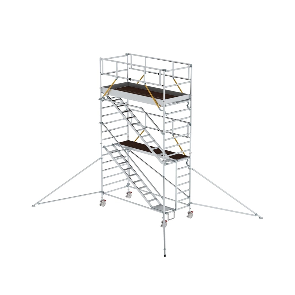 Produktabbildung: Munk Rollgerüst SG 1,35 x 3,0 m mit Schrägaufstiegen & Ausleger Plattformhöhe 4,47 m