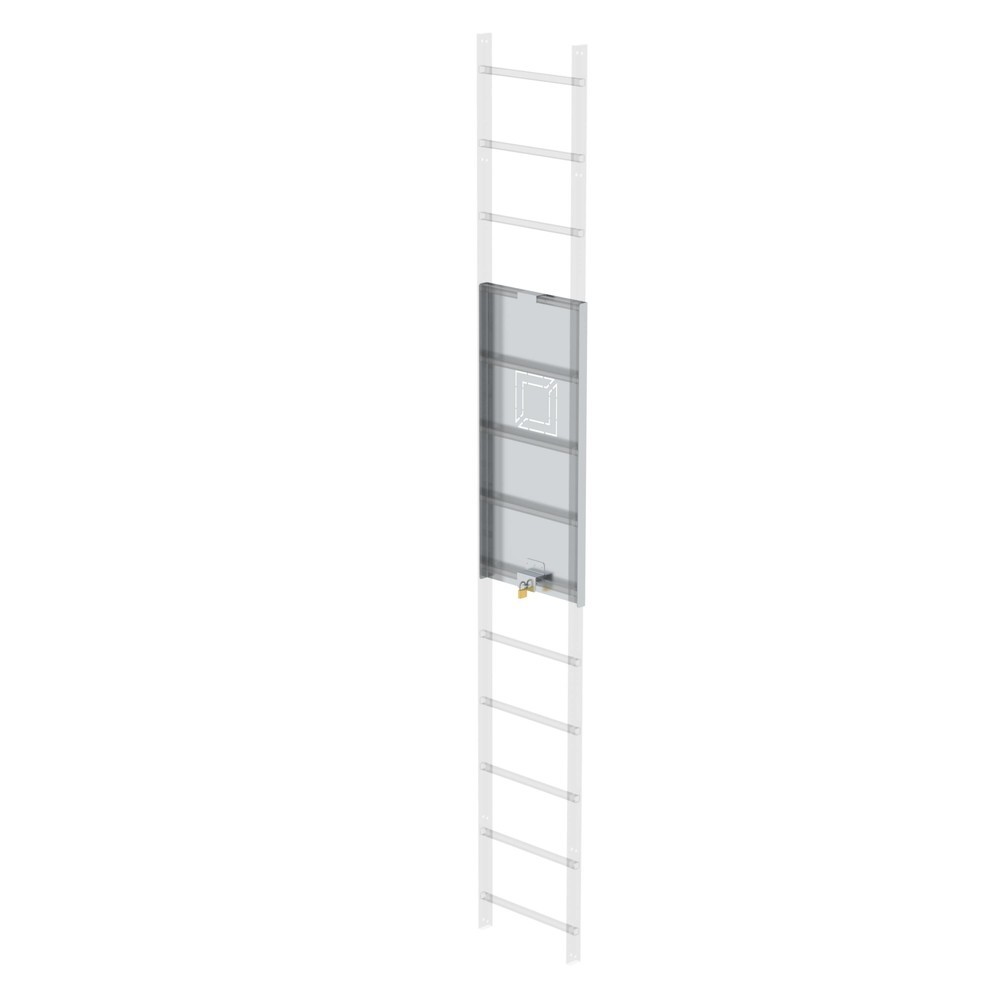 Illustration du produit: Munk Sécurité d'accès verrouillable aluminium nu, hauteur 1 190 mm