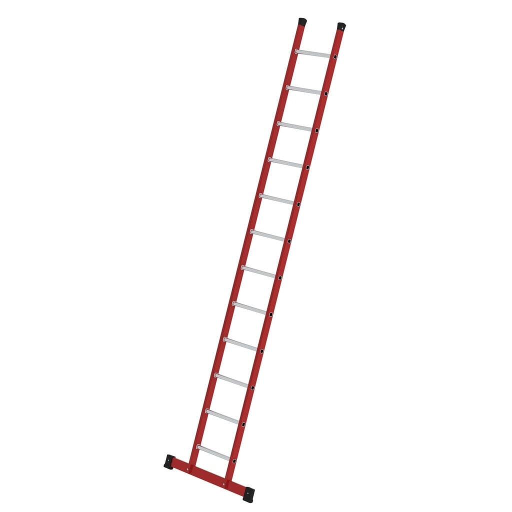 Munk Sprossen-Anlegeleiter GFK/Alu mit Traverse 12 Sprossen Produktabbildung: Munk Sprossen-Anlegeleiter GFK/Alu mit Traverse 12 Sprossen