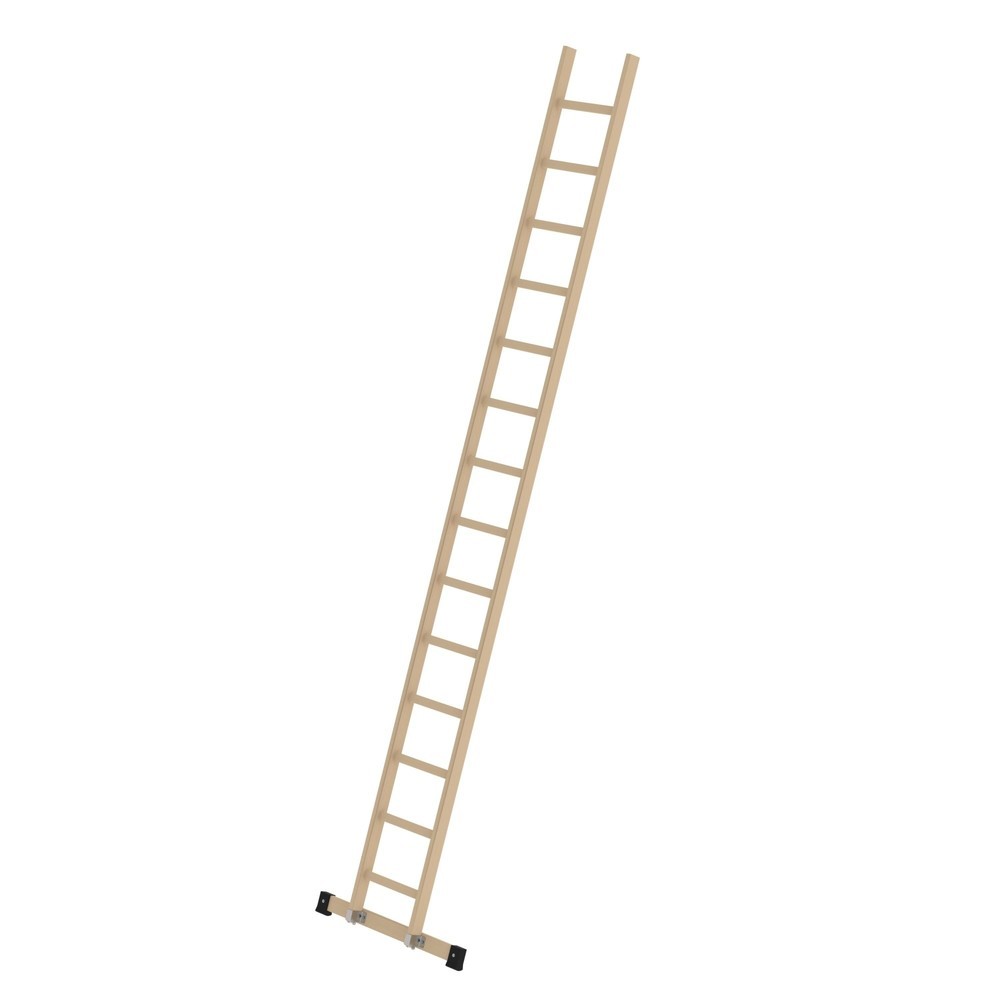 Munk Sprossen-Anlegeleiter Holz mit Traverse