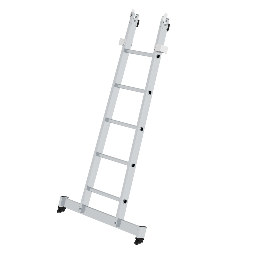 Produktabbildung: Munk Sprossen-Glasreinigerleiter Unterteil mit nivello®-Traverse 5 Sprossen