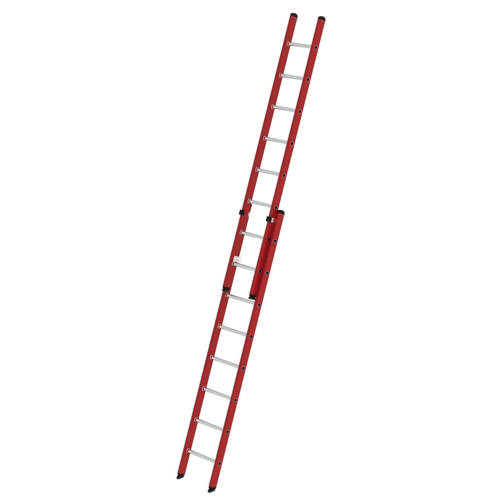 Produktabbildung: Munk Sprossen-Schiebeleiter 2-teilig GFK/Alu ohne Traverse 2x8 Sprossen