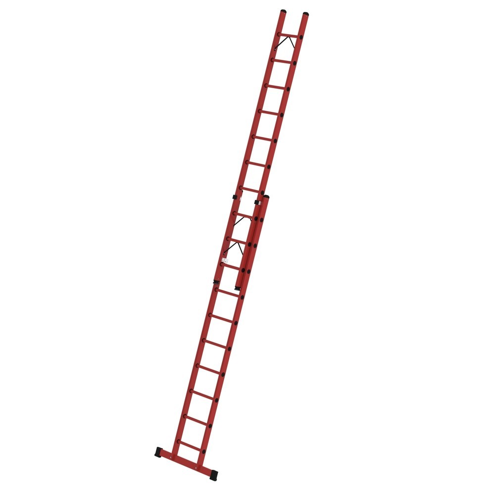 Produktabbildung Nr. 1: Munk Sprossen-Schiebeleiter 2-teilig GFK mit Standard-Traverse 2x10 Sprossen