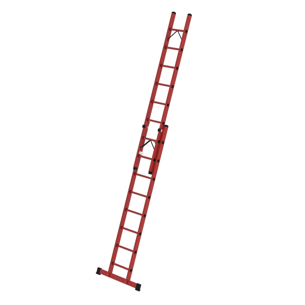 Munk Sprossen-Schiebeleiter 2-teilig GFK mit Standard-Traverse 2x8 Sprossen Produktabbildung: Munk Sprossen-Schiebeleiter 2-teilig GFK mit Standard-Traverse 2x8 Sprossen