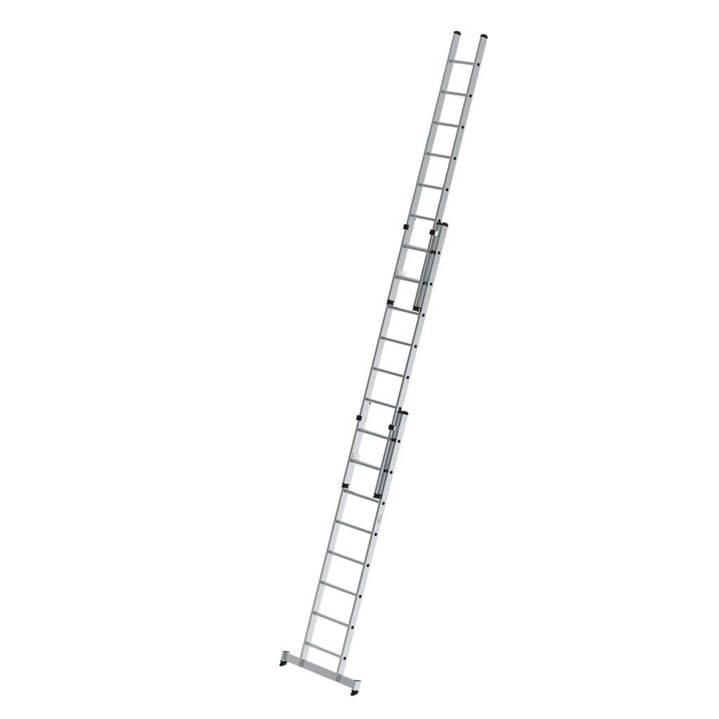 Produktabbildung: Munk Sprossen-Schiebeleiter 3-teilig mit nivello®-Traverse 3x8 Sprossen