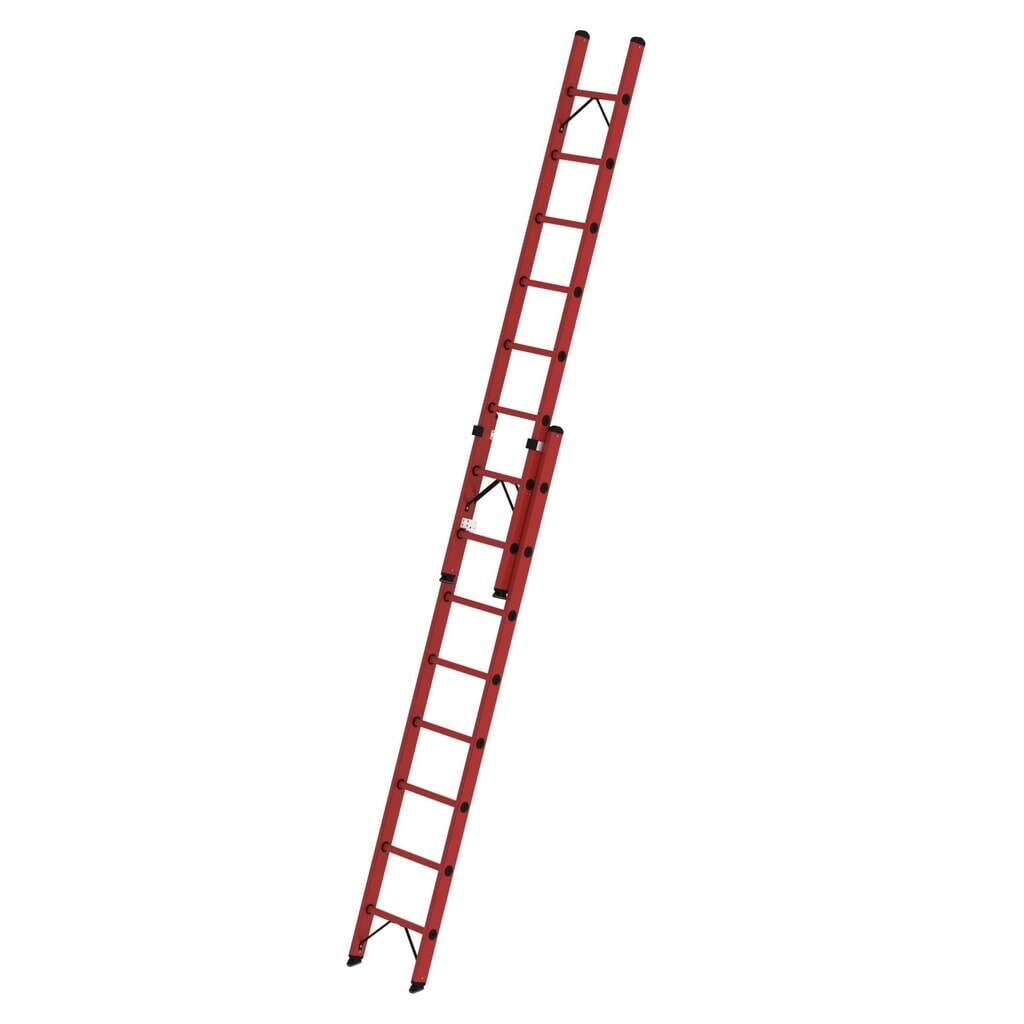 Munk Sprossen-Schiebeleiter GFK 2-teilig ohne Traverse 2x8 Sprossen Produktabbildung: Munk Sprossen-Schiebeleiter GFK 2-teilig ohne Traverse 2x8 Sprossen
