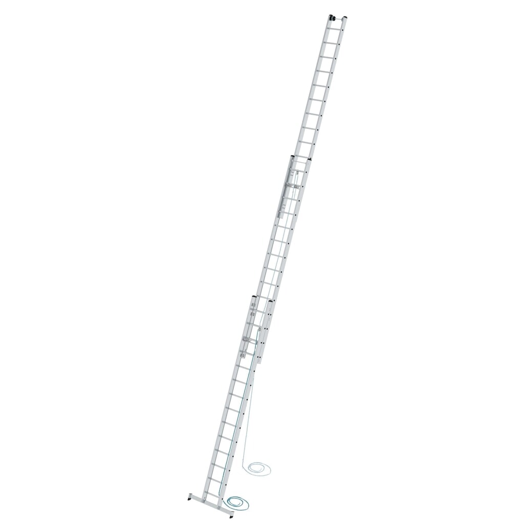 Munk Sprossen-Seilzugleiter 3-teilig mit nivello®-Traverse 3x14 Sprossen Produktabbildung: Munk Sprossen-Seilzugleiter 3-teilig mit nivello®-Traverse 3x14 Sprossen