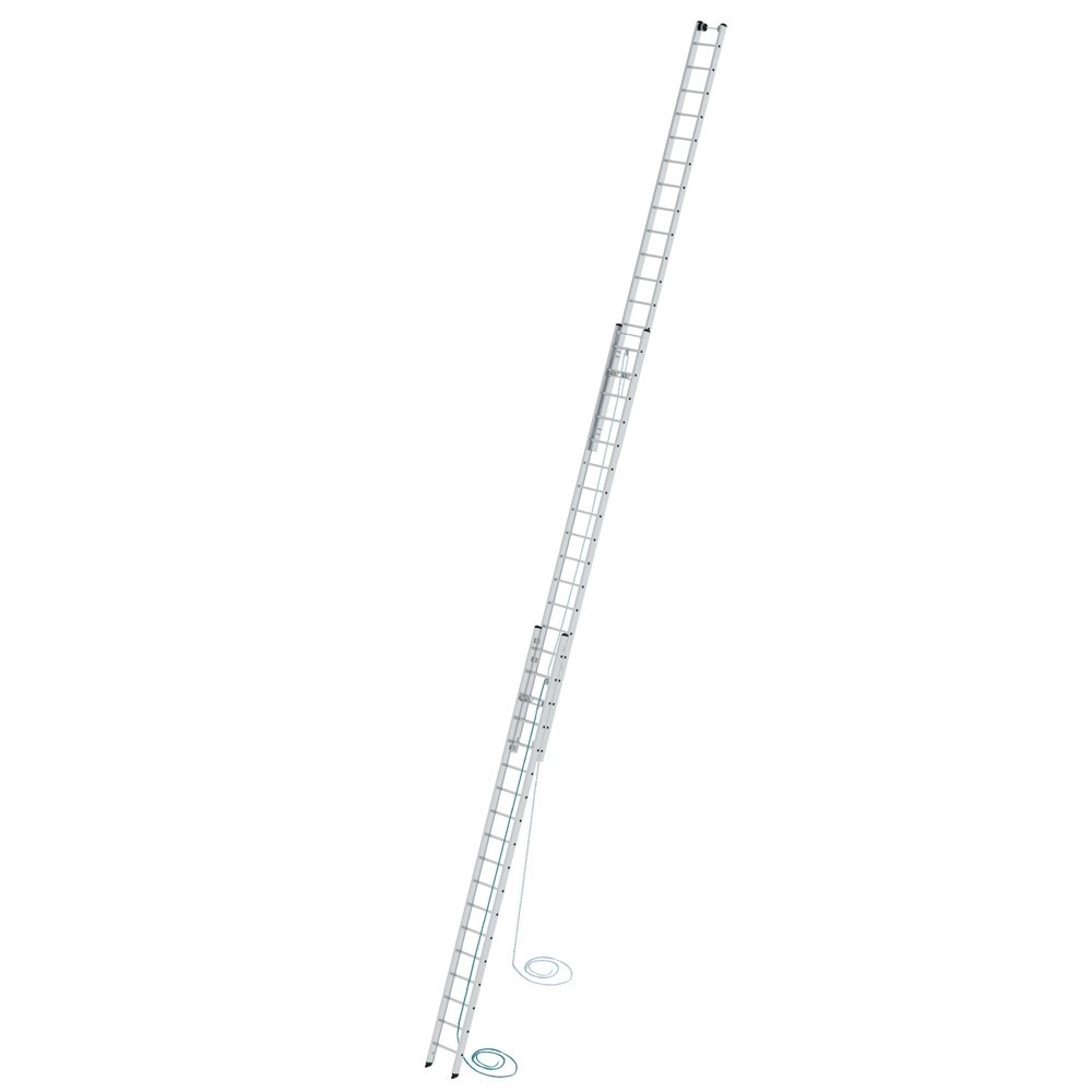 Produktabbildung: Munk Sprossen-Seilzugleiter 3-teilig ohne Traverse 3x18 Sprossen
