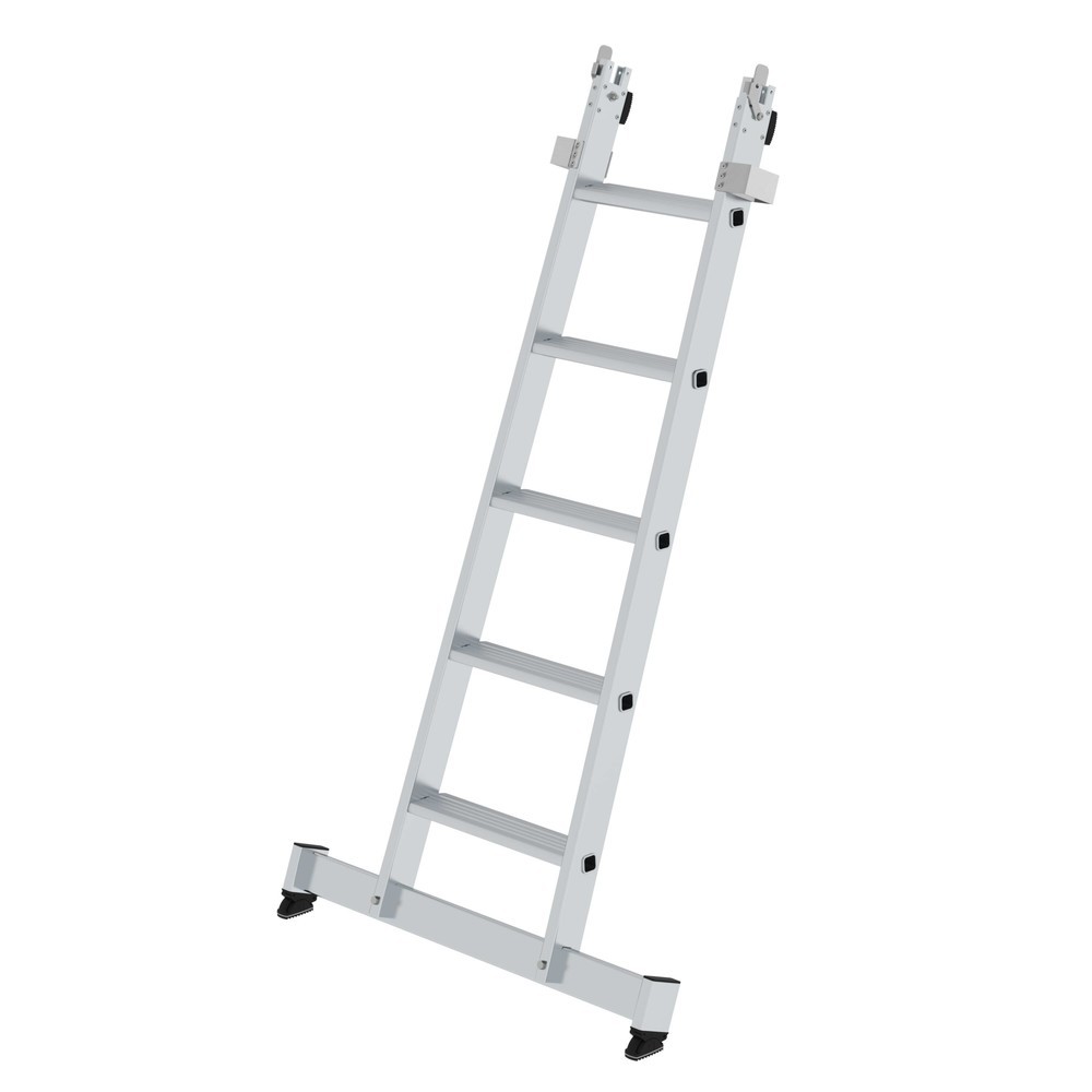 Munk Stufen-Glasreinigerleiter Unterteil mit nivello®-Traverse 5 Stufen Produktabbildung: Munk Stufen-Glasreinigerleiter Unterteil mit nivello®-Traverse 5 Stufen