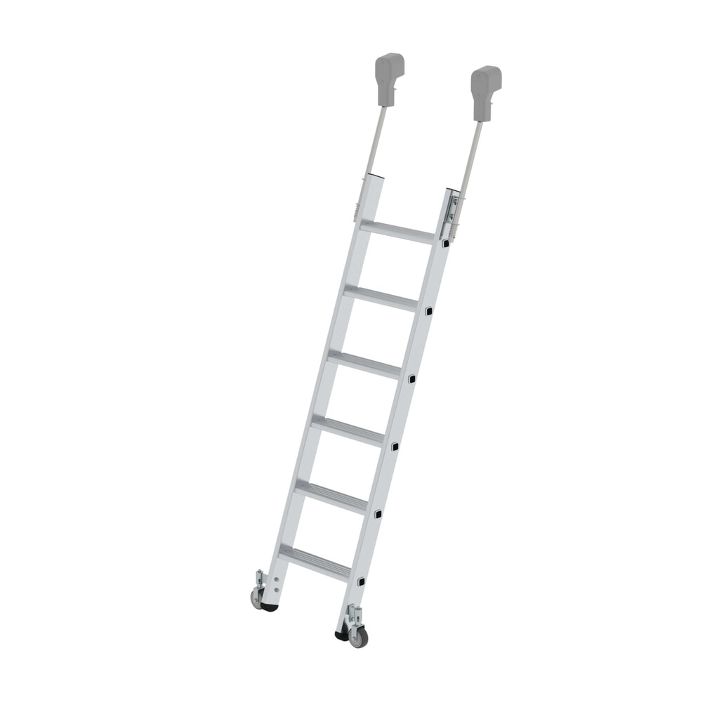 Produktabbildung: Munk Stufen-Regalleiter fahrbar 6 Stufen