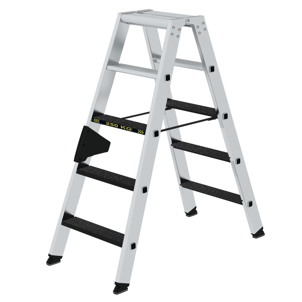 Produktabbildung Nr. 1: Munk Stufen-Stehleiter 250 kg beidseitig begehbar mit clip-step R13 2x5 Stufen