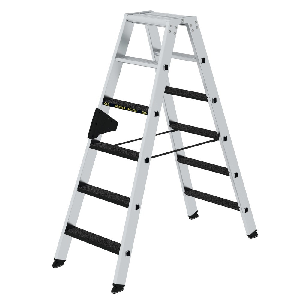 Produktabbildung Nr. 1: Munk Stufen-Stehleiter 250 kg beidseitig begehbar mit clip-step R13 2x6 Stufen