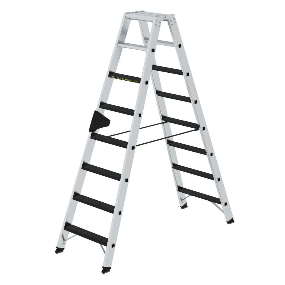 Produktabbildung Nr. 1: Munk Stufen-Stehleiter 250 kg beidseitig begehbar mit clip-step R13 2x8 Stufen