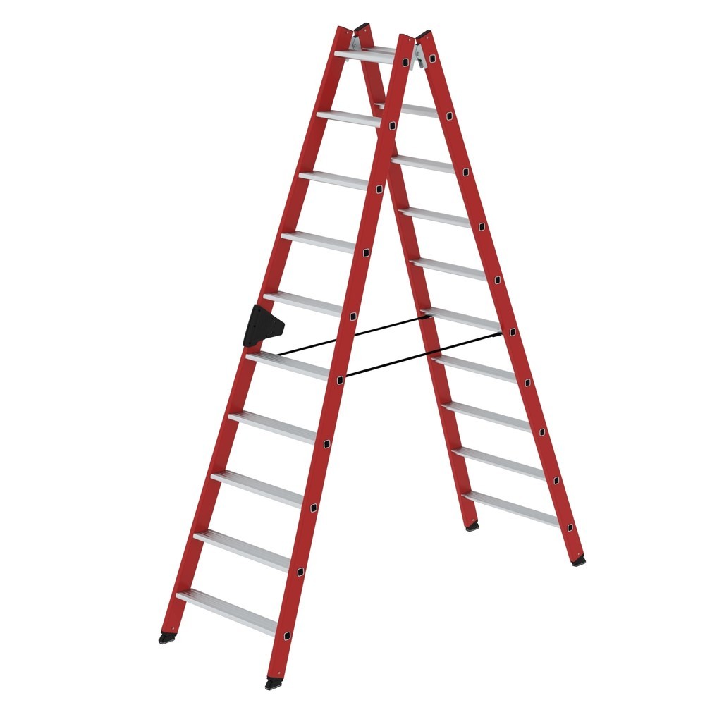 Produktabbildung Nr. 1: Munk Stufen-Stehleiter beidseitig begehbar GFK / Alu 2x10 Stufen