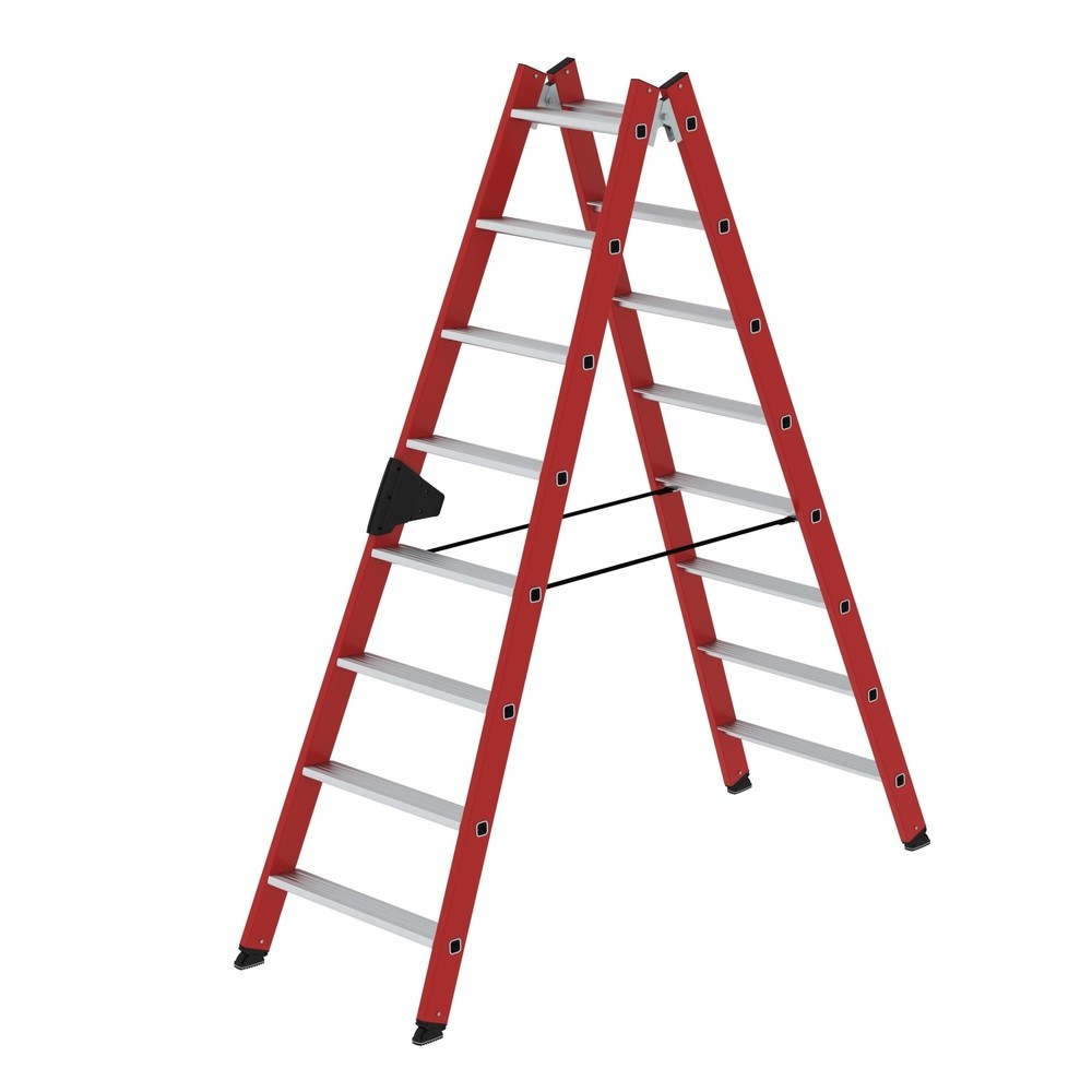 Produktabbildung Nr. 1: Munk Stufen-Stehleiter beidseitig begehbar GFK / Alu 2x8 Stufen