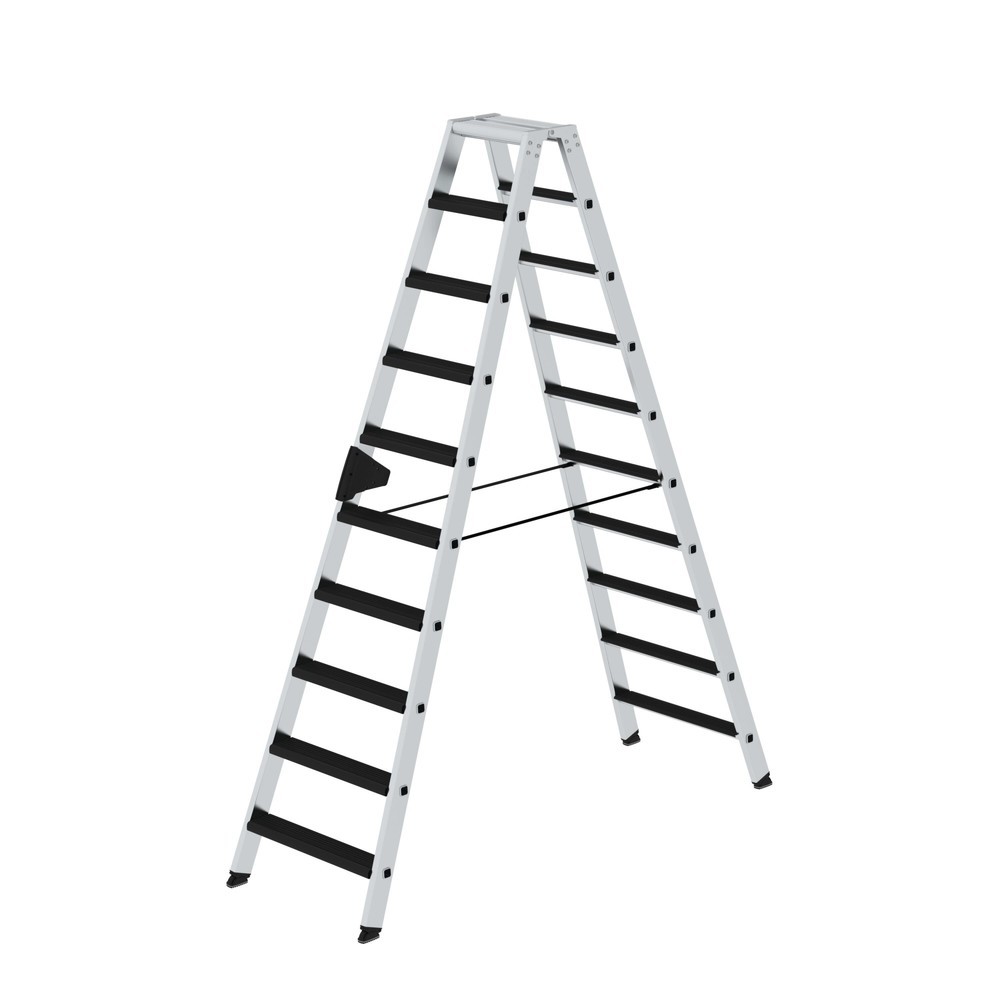 Produktabbildung Nr. 1: Munk Stufen-Stehleiter beidseitig begehbar mit clip-step relax 2x10 Stufen