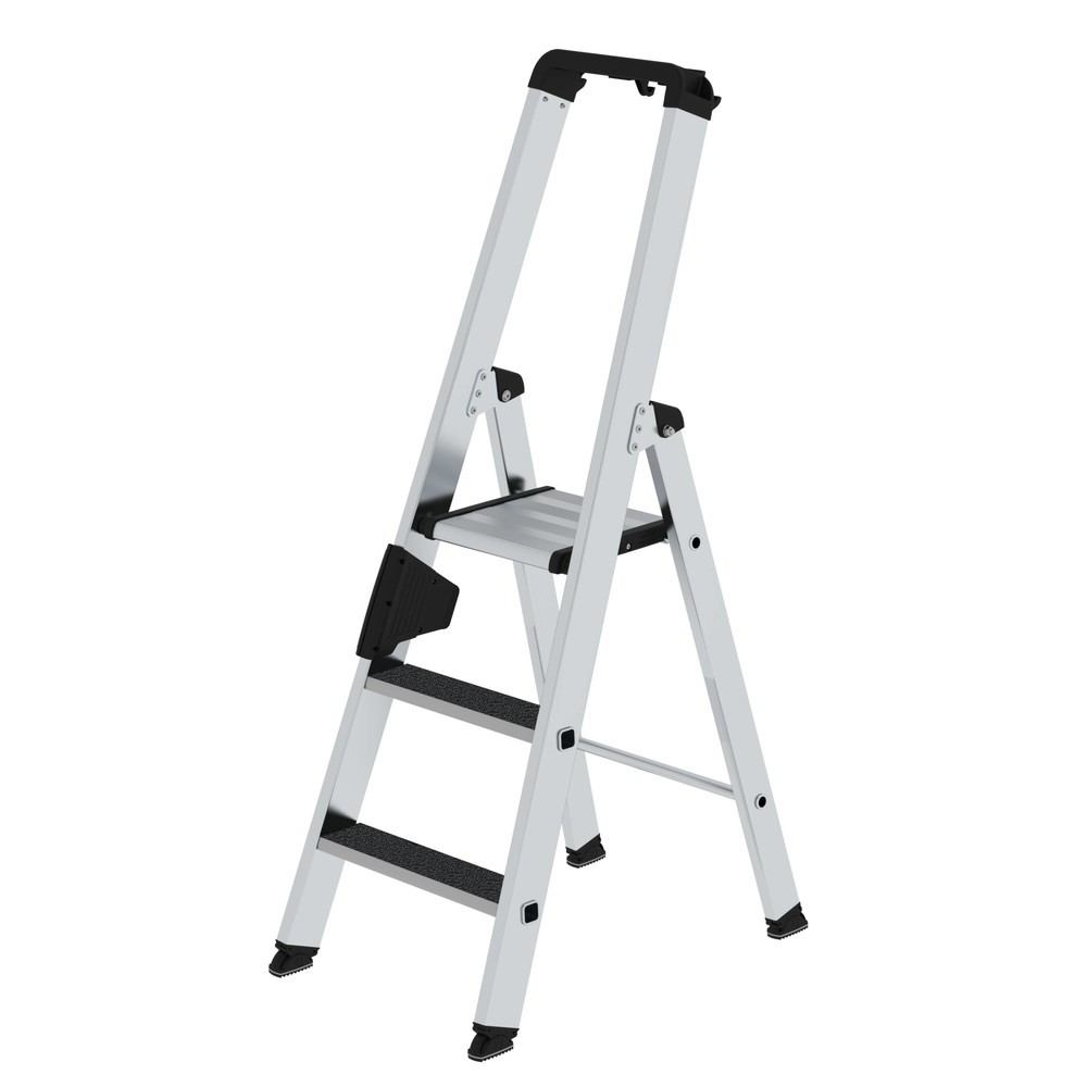 Produktabbildung: Munk Stufen-Stehleiter einseitig begehbar mit clip-step R13 3 Stufen