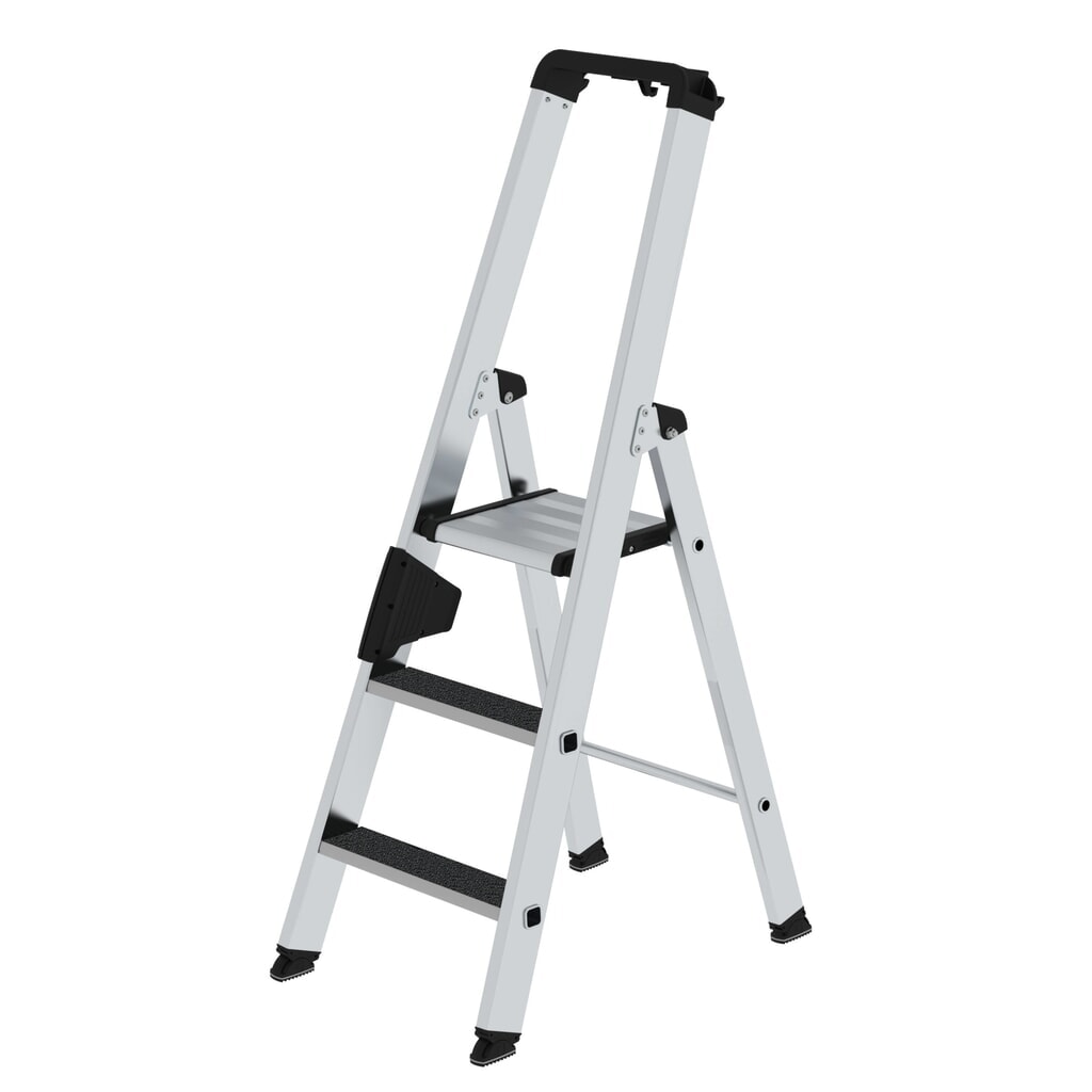Produktabbildung: Munk Stufen-Stehleiter einseitig begehbar mit clip-step R13 3 Stufen