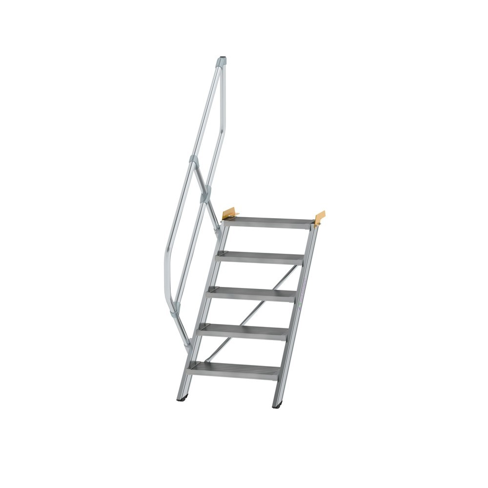 Produktabbildung: Munk Treppe 45° Stufenbreite 600 mm 5 Stufen Aluminium geriffelt