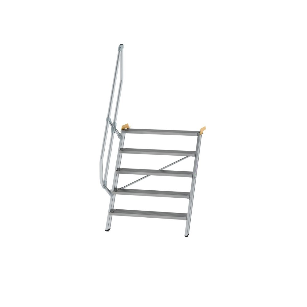 Produktabbildung: Munk Treppe 60° Stufenbreite 1000 mm 5 Stufen Aluminium geriffelt