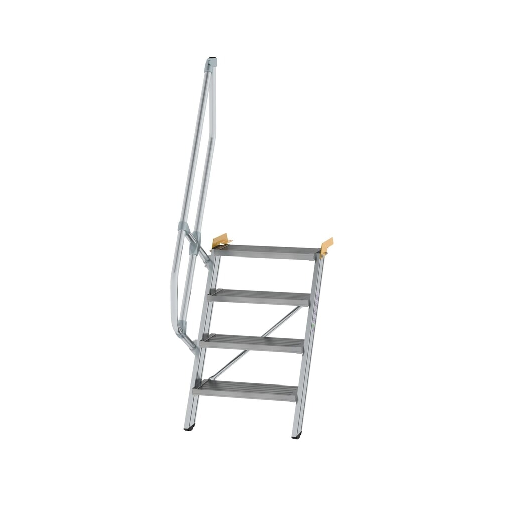 Munk Treppe 60° Stufenbreite 600 mm 4 Stufen Aluminium geriffelt Produktabbildung: Munk Treppe 60° Stufenbreite 600 mm 4 Stufen Aluminium geriffelt