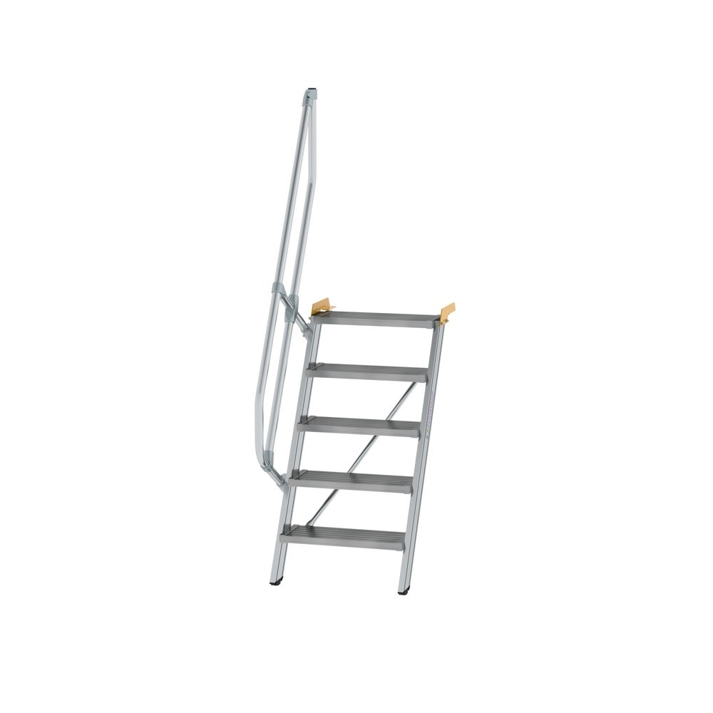 Produktabbildung: Munk Treppe 60° Stufenbreite 600 mm 5 Stufen Aluminium geriffelt