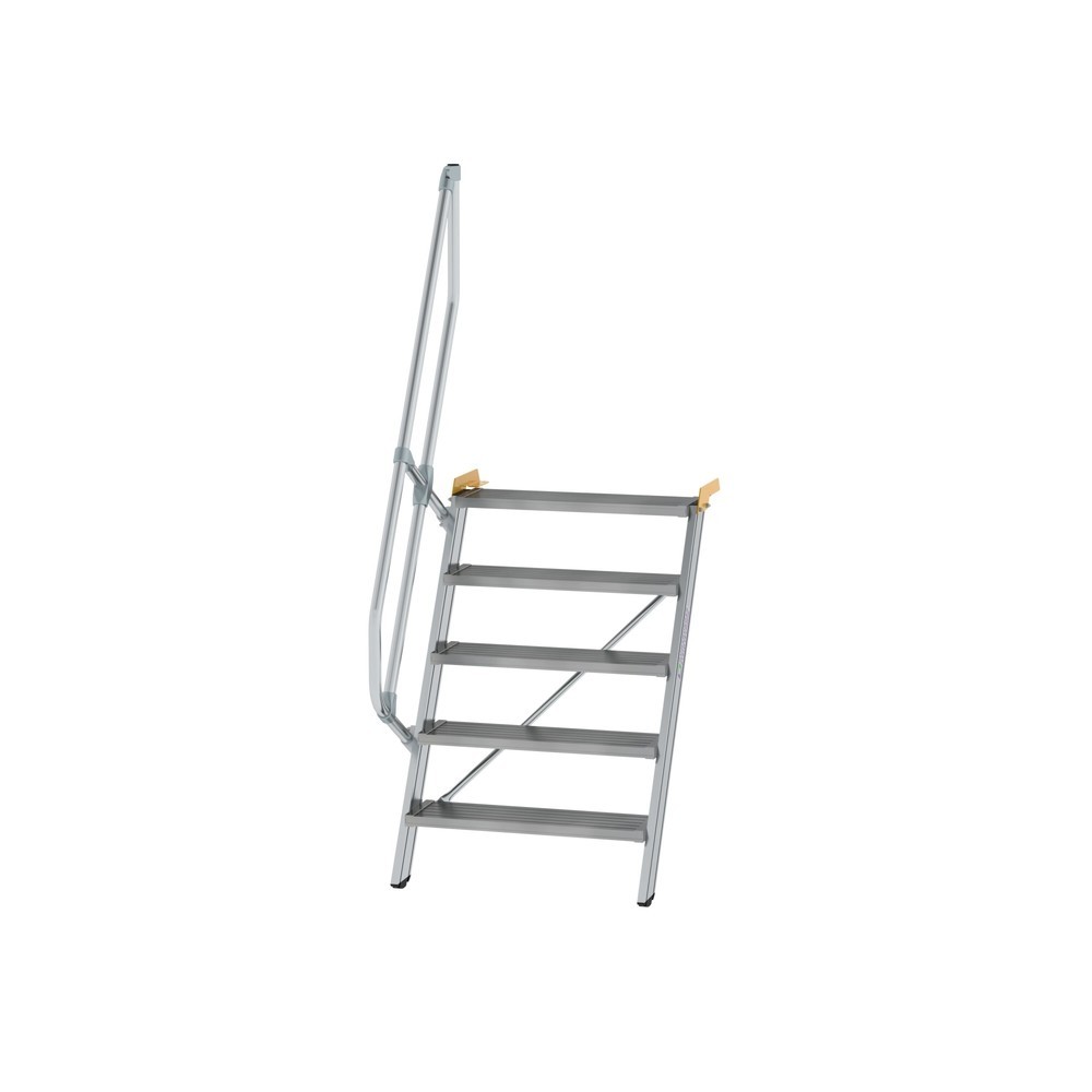 Produktabbildung: Munk Treppe 60° Stufenbreite 800 mm 5 Stufen Aluminium geriffelt
