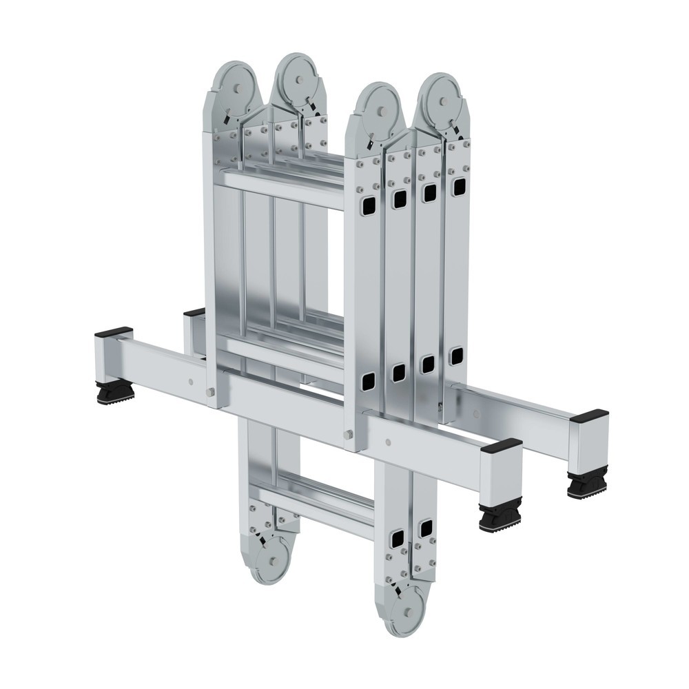 Produktabbildung Nr. 6: Vielzweckleiter 4-teilig mit nivello®-Traverse 2x2 + 2x3 Sprossen