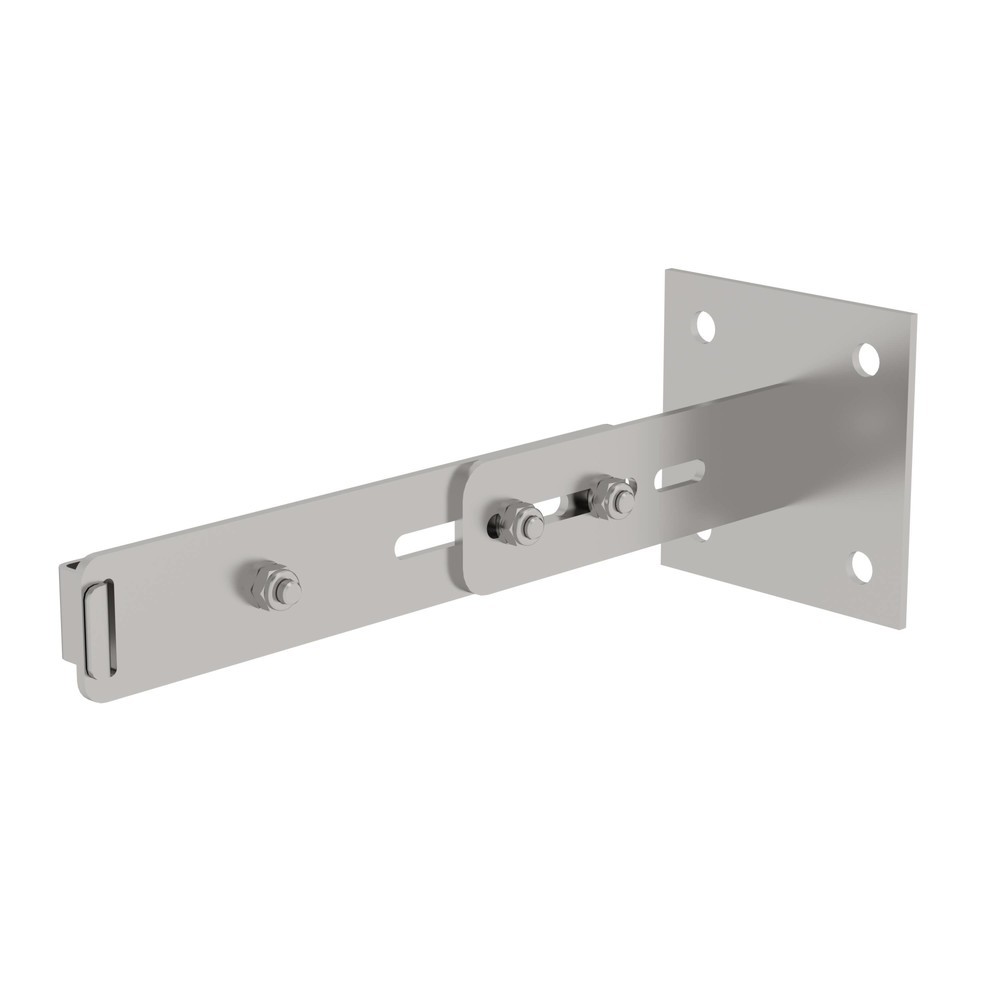 Produktabbildung: Munk Wandhalter m. Klemmbügel, verstellbar 275-375mm, Edelstahl