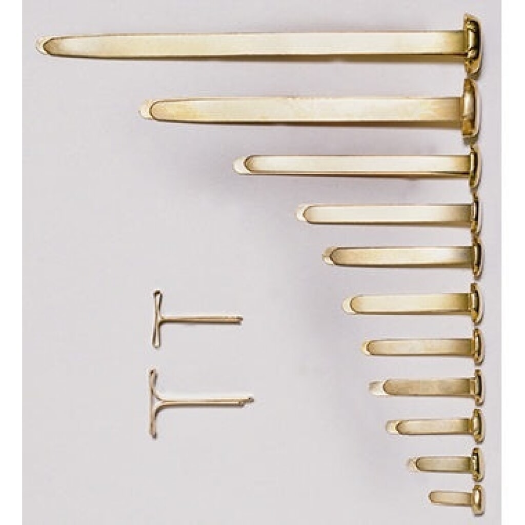 Produktabbildung: ALCO Musterbeutelklammer 331 7x17mm Rundkopf Stahl 100 St./Pack.