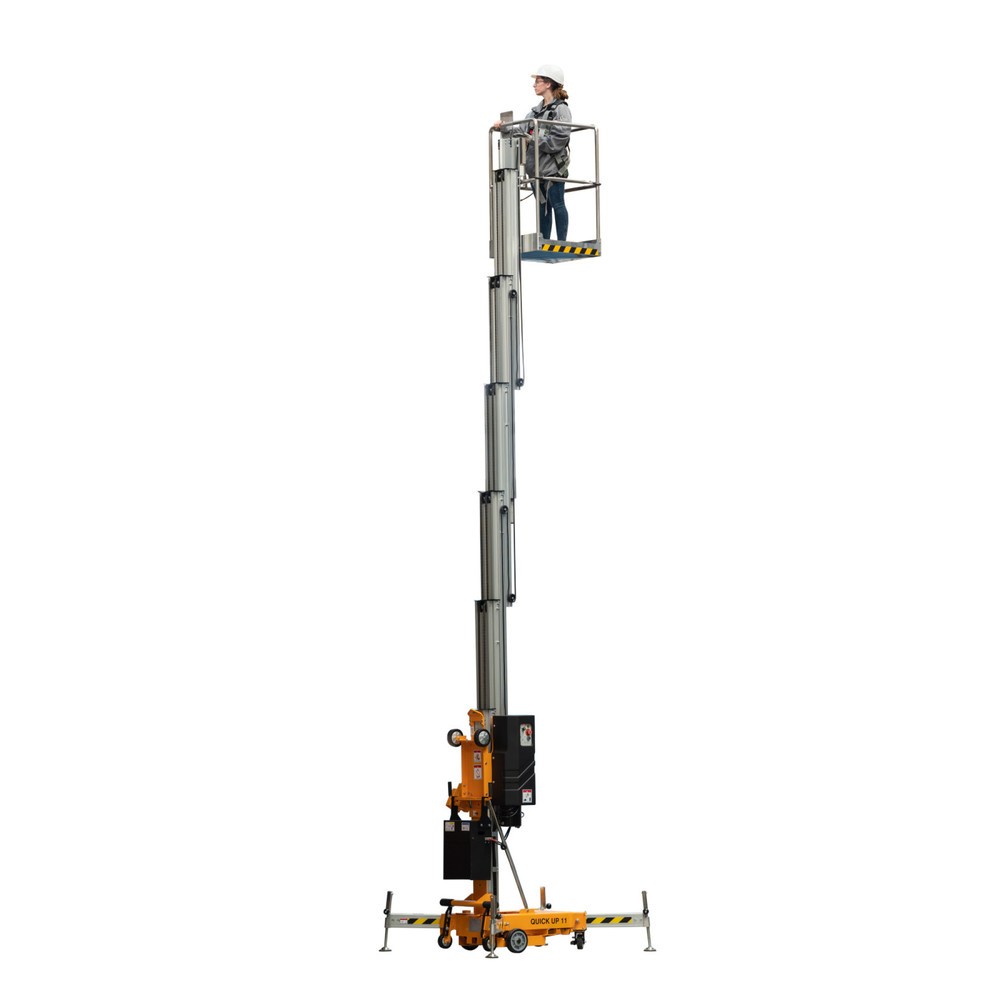 Illustration du produit: Nacelle élévatrice avec mât télescopique Haulotte QUICKUP 8 AC, hauteur de travail 8,1 m, fonctionnement sur secteur (courant alternatif)