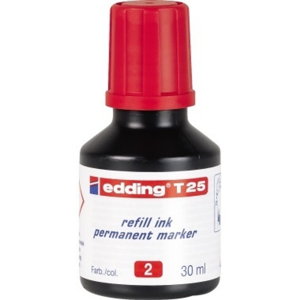 Produktabbildung Nr. 1: edding Nachfülltusche T 25 4-T25002 30ml geruchsarme Tusche rot