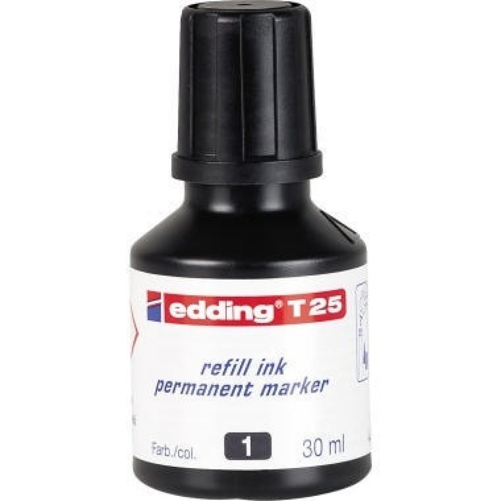 Produktabbildung: edding Nachfülltusche T 25 4-T25001 30ml geruchsarme Tusche schwarz