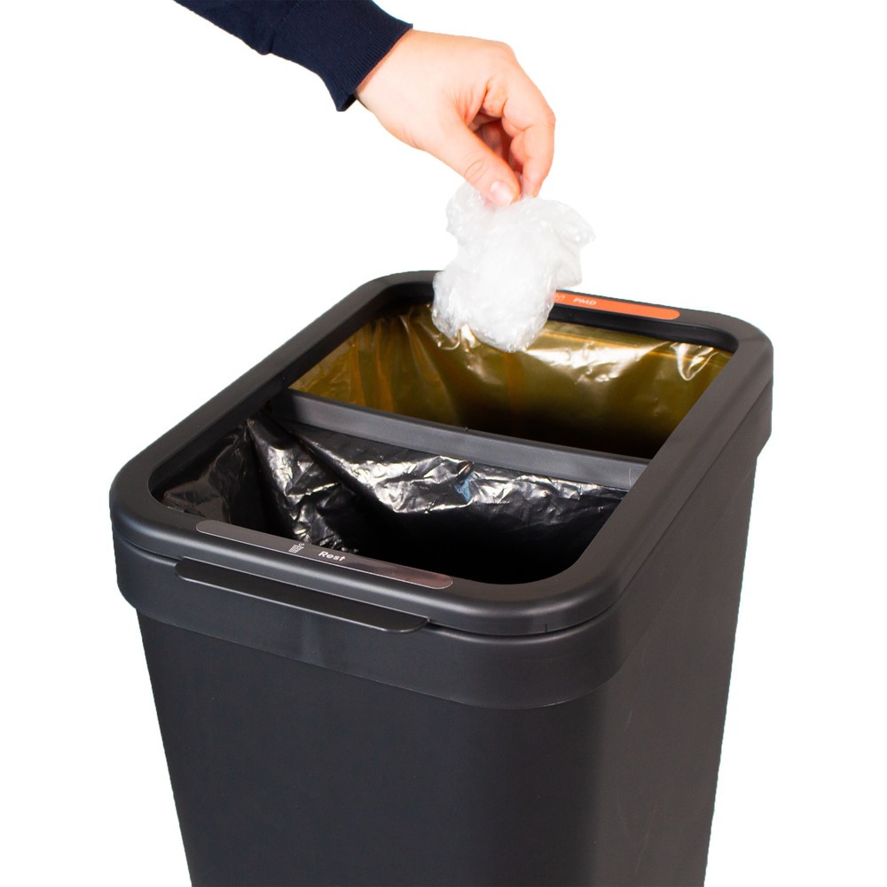 Číslo obrázku produktu 3: Nádoba na odpad BON TON Circubin, vyrobeno ze 100% recyklovaného polypropylenu, 2 x 20 litrů, otevřená, antracit