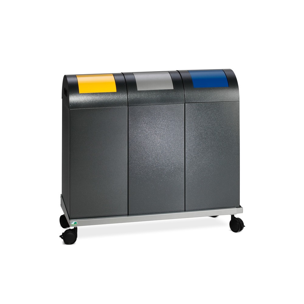 Číslo obrázka výrobku 3: Nádoba na triedený odpad VAR®, 60 litrov, samohasiaca, korpus v antickej striebornej farbe, okrúhle/strieborné veko