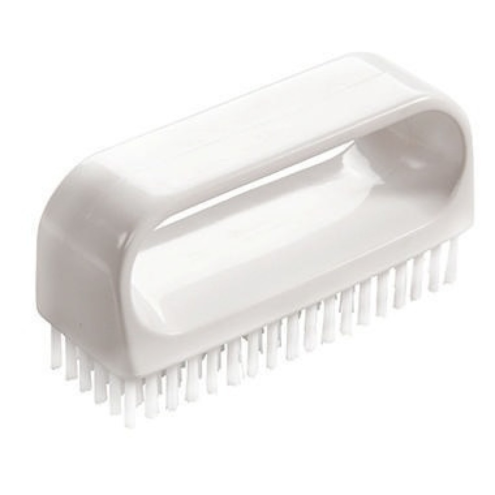 Produktabbildung: Haug Nagelbürste mit Bügel, Nylon weiß, 6,6 cm
