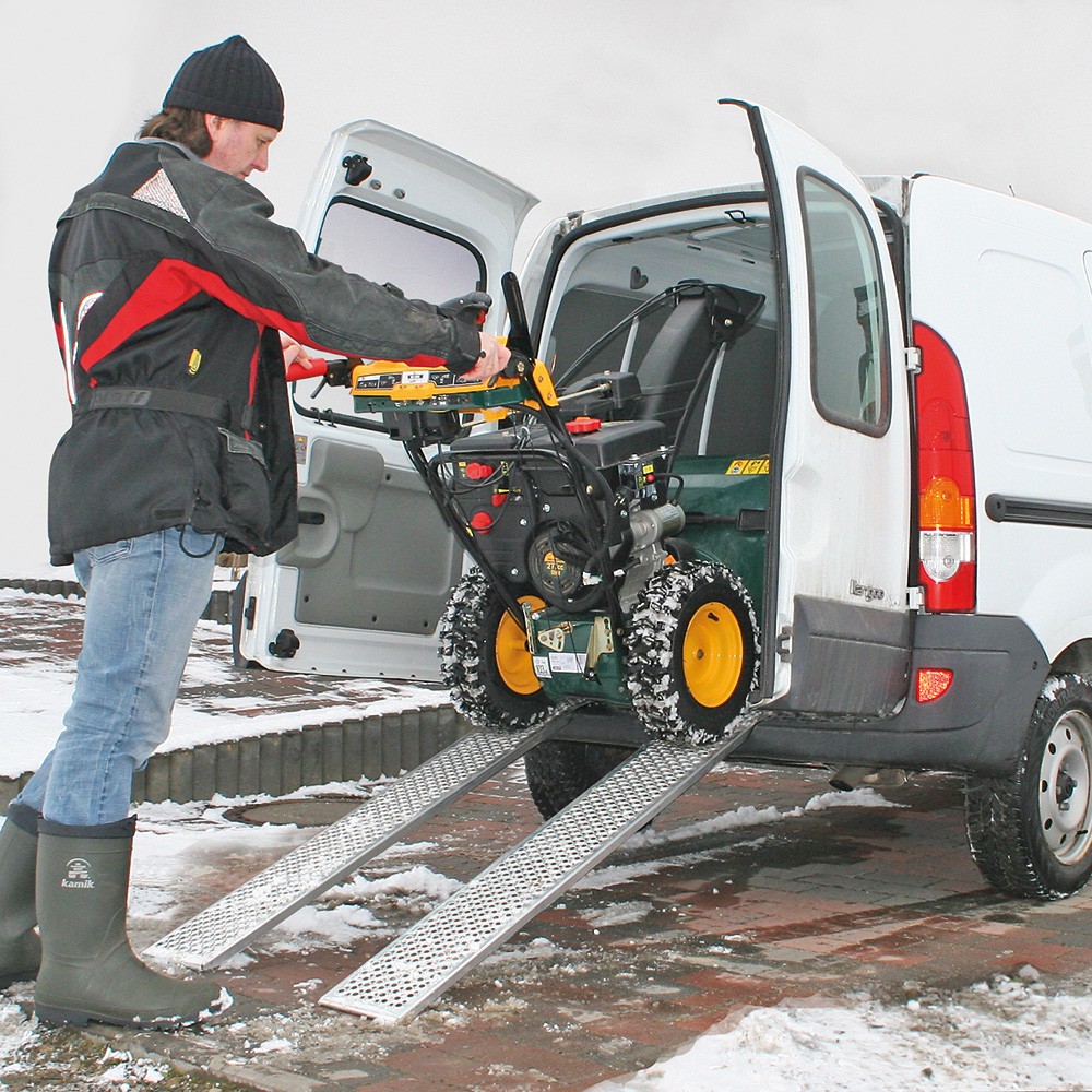 Číslo obrázka výrobku 5: Nájazdové rampy z hliníka, súprava 2 ks, nosnosť 400 kg/pár, d x š 2 000 x 200 mm