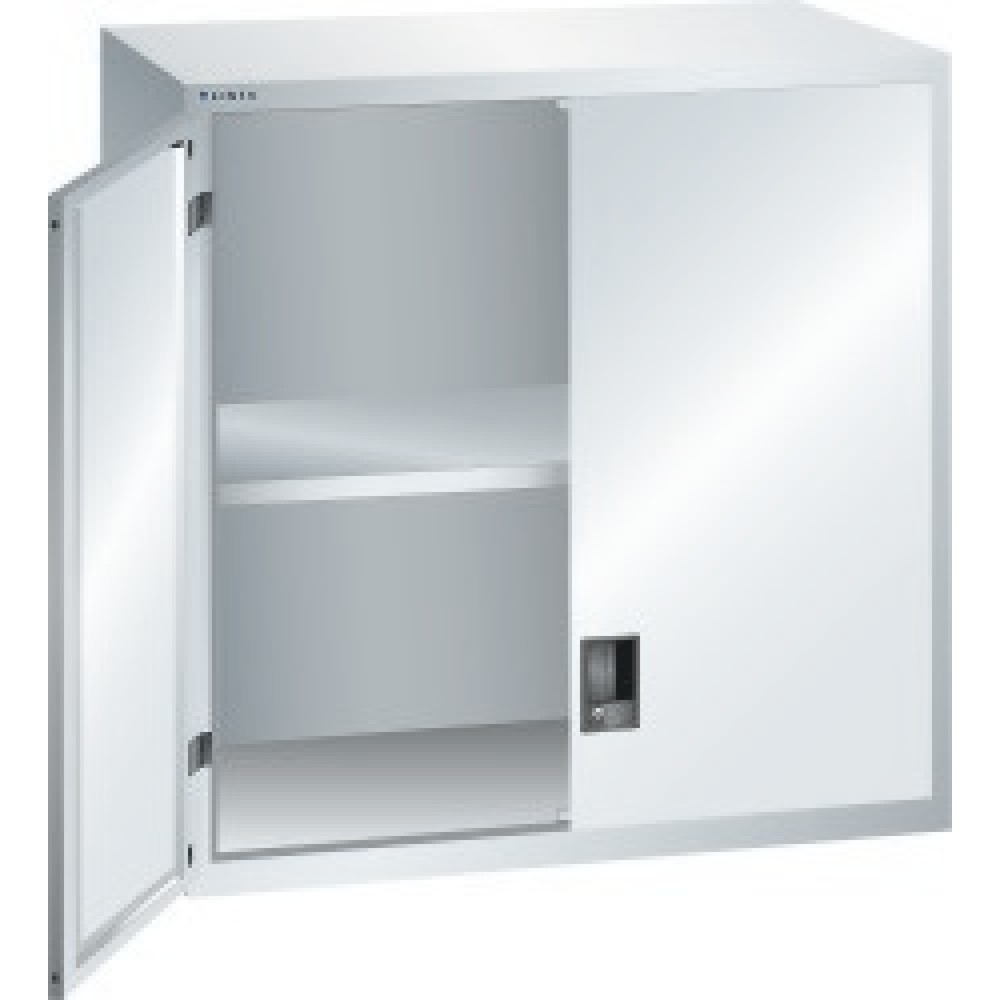Zdjęcie produktu: Nakładana szafa z drzwiami skrzydłowymi do szafy z szufladami LISTA, wys. x szer. x głęb. 1000 x 1 023 x 725 mm, jasnoszary