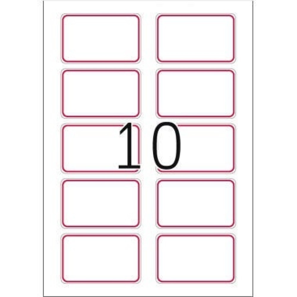 Produktabbildung Nr. 4: HERMA Namensetikett 4405 80x50mm weiß/rot 200 St./Pack.