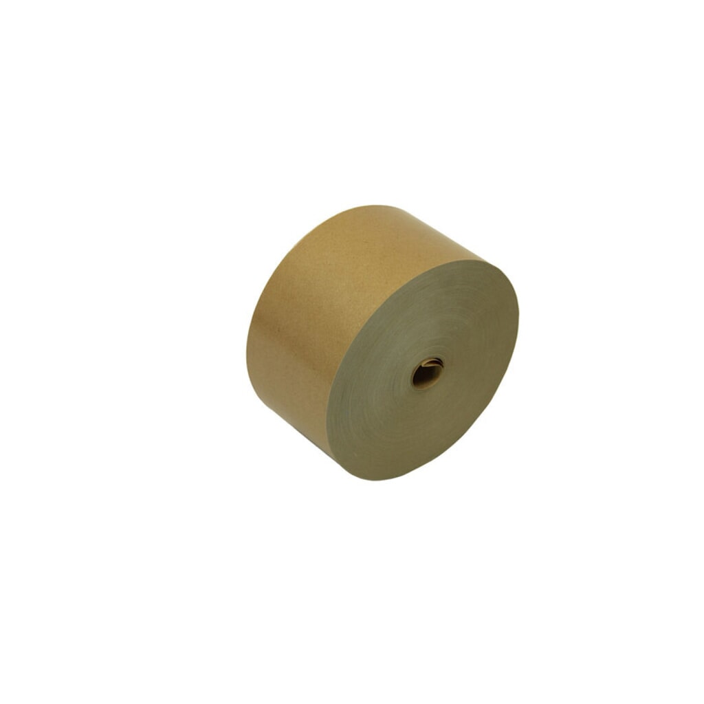 Nassklebeband, 80mm breitx200lfm, 70g/qm, braun, unverstärkt, Pflanzenleimkleber Produktabbildung: Nassklebeband, 80mm breitx200lfm, 70g/qm, braun, unverstärkt, Pflanzenleimkleber