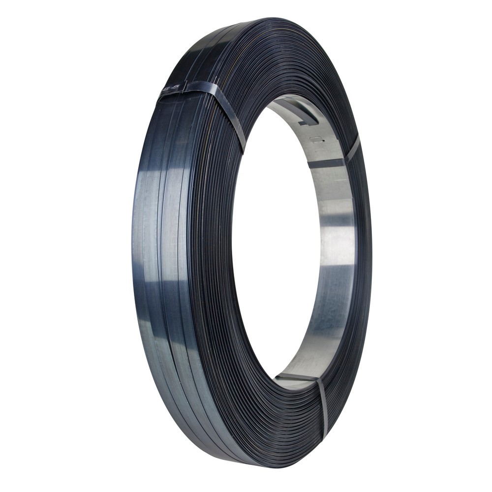 Immagine del prodotto: Nastro di imballaggio in acciaio bluato + cerato, 12,7 x 0,5 mm, avvolgimento dischi